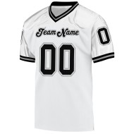 Custom White Black-Gray Mesh Authentic Throwback Football Jersey Custom White Black-Gray Mesh Authentic Throwback Football Jersey